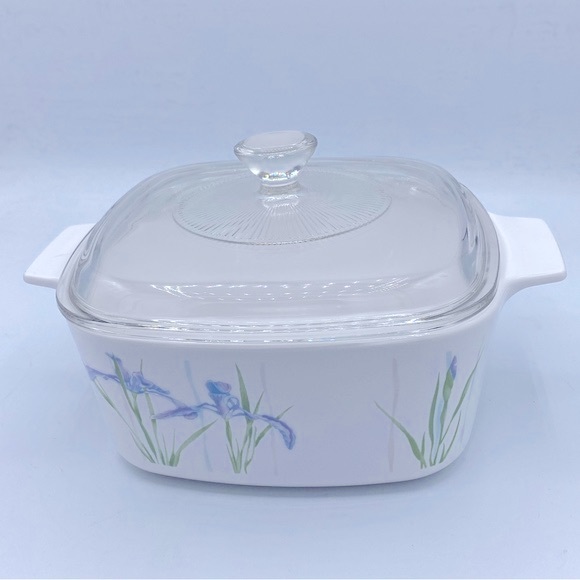 Vintage Corning Ware 1.5L Casserole Dish W/Lid “Shadow Iris” Pattern A-1 5-R 23 - Picture 10 of 10